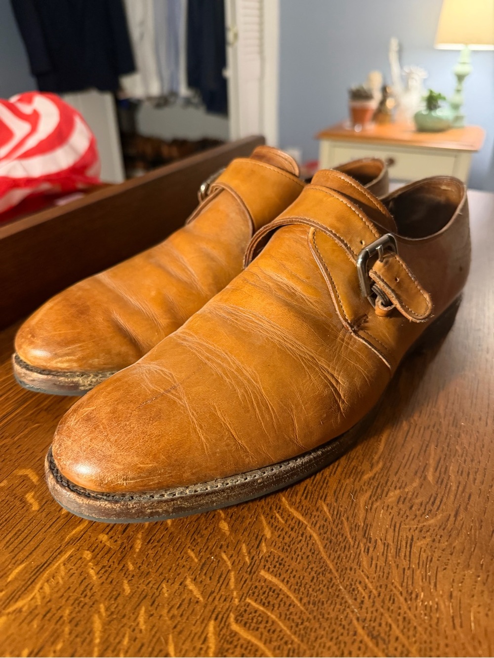 Allen Edmonds X Brooks Brothers Mens Buckle Monk Strap Dress Shoes~Brown~Size 10